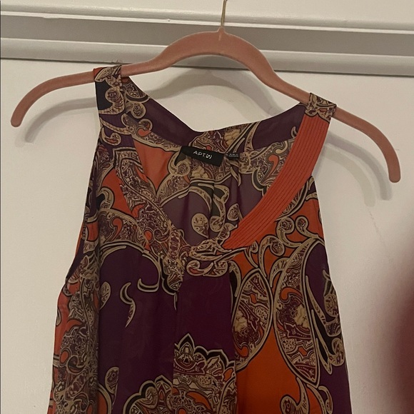 Apt. 9 Purple and Orange Paisley Blouse - Picture 2 of 3